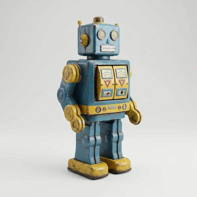 Toy Robot source photo used as image to 3D input
